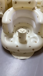[Singapore Ready Stock] Baby Inflatable Chair Soft Baby Seat Anti-fall PVC Portable Inflatable Sofa Learning Training Seat Bath Dining Chair