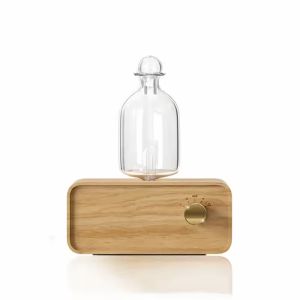 Waterless Aroma Essential Oil Diffuser Rechargeable Wooden Fragrance Electric Scent Diffuser Built-in Battery Nebulizer For Home