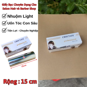 Giấy Bạc Dùng Nhuộm Light và Uốn Tóc Con Sâu - Rộng 15cm Sử Dụng Dễ Dàng Chuyên Nghiệp Cho Salon Hair và Barber Shop