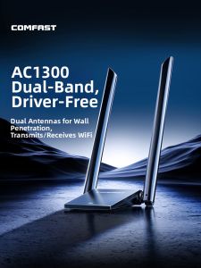Comfast | Dual Frequency 1300M Wall-Penetrating Driver-Free Gigabit Wireless Adapter