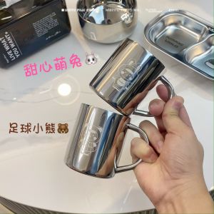 Cốc Nước Bằng Thép Không Gỉ 316 Có Tay Cầm Chống Bỏng Cho Trẻ Em Cốc Đựng Sữa Cốc Đựng Nước Dùng Cho Trẻ Mẫu Giáo Thiết Kế Dễ Thương