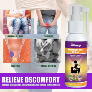 Original Natural Herbal Hemorrhoids Spray Powerful Hemorrhoids Remove Decayed Tissues Treatment of External Hemorrhoids Reduces Inflammation Swelling Collapse Atrophy Disappears