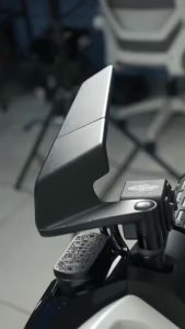 1 PAIR UNIVERSAL Side Mirror Winglet Alloy Ninja V3 Stealth Motorcycle