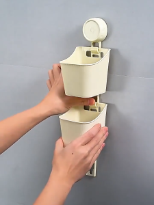 Bathroom / Kitchen Wall Mounted Hanging Storage Box Seasoning Storage Rack Kitchen Organizing Shel Kitchen Accessorie for Kitchen Bathroom