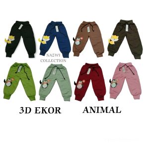 Joger Anak 3D EKOR ANIMAL Usia 1-5 Tahun Laki-laki/Perempuan bahan Fleece premium berkualitas