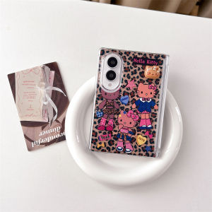 Sanrio | Kawaii INS Sanrio HelloKitty Magnetic Phone Case for Samsung Galaxy Z Fold 8 Ultra Fold 7 6 Holder Anti-lost Chain Protect Cover
