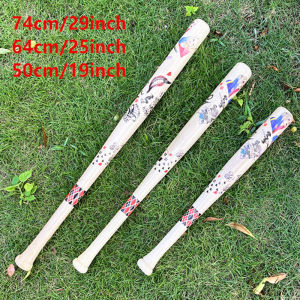 Baseball Bat Wooden Harley Quinn Cosplay Costume Props Hand DIY 50cm 64cm 74cm Long