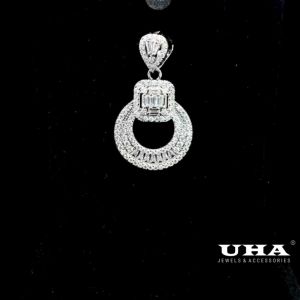 M1539 Mặt và dây chuyền nữ đính đá cz cao cấp sáng lấp lánh UHA