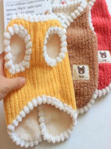 Pet Dog Clothes Autumn Winter Style Small Size Canine Doggies Garments Thickened Vest for Pomeranian Teddy Bichon And Other Dogs