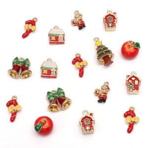 1PC Alloy Christmas Series Pendant Beads For Handmade Bracelet Necklace Earring Keychain DIY Craft Jewelry Making Accessories