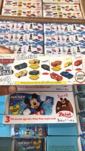 [Date:1/2027]Hộp 3 quả socola đồ chơi trứng CARS Disney Zaini Ý