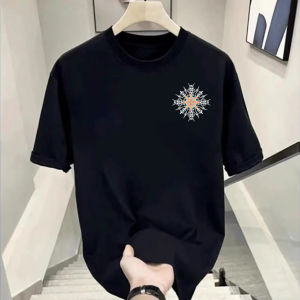 Áo Thun Cotton Tay Ngắn Mùa Hè Cho Nam Dáng Rộng in Họa Tiết Mỹ Cổ Tròn Thường Ngày Thời Trang Chống Khuẩn