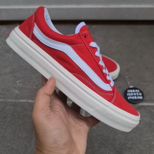 OBRAL SEPATU SNEAKERS PRIA WANITA OLD SCHOOL VAULT OG MERAH PUTIH 36-43 SEPATU VULCANIZED MURAH 100%