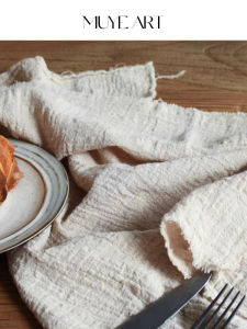 ล้าง ผ้าฝ้าย ผ้าลินิน พื้นผิว ผ้าปูโต๊ะ เรียบง่าย ผ้าเช็ดตัวชาสไตล์ญี่ปุ่นผ้าพื้นหลังการถ่ายภาพผ้ารับประทานอาหาร Prop แผ่นฉนวนกันความร้อน