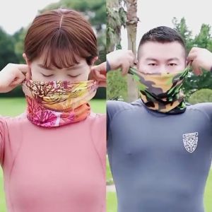 Ice Silk Anti Dust UV Buff Bandana Head Scarf Face Mask for Motorcycle Bicycle Fishing Sport Topeng Muka 头套多功能