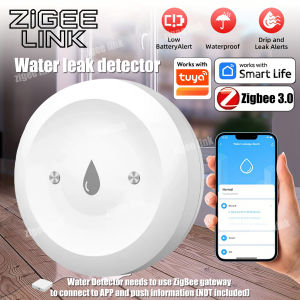 ZigBee Smart Water Leak Sensor Water Overflow Level Detector Security Alarm System Flood Leakage Sensor Work with Tuya APP