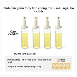 CAROTE | Bình Rót Dầu và Giấm Không Chảy Dột