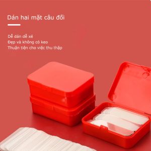 Hộp 60 miếng dán 2 mặt trong suốt siêu dính treo đồ  GALIT625