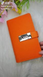 Password Lock Budget Binder A6 Size – PU Leather Cash Organizer for Home Savings & Budget Planning