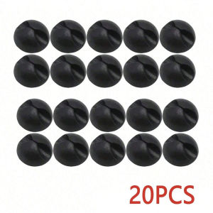 10/20 Piece Set of Silicone Cable Clamps Desktop Data Cable Holder Office & Car Charging Cable Organizer - Easy to Paste