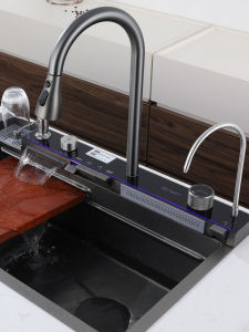 AZOS | Pull-out Multi-functional Sink Faucet Stainless Steel