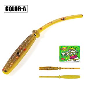 Spinpoler TPR Floating Ajing Worm Straight Tail Micro Soft Bait Fishing Lure 43mm Ice Rockfish For Mackerel Big Mouth Bass 20pcs