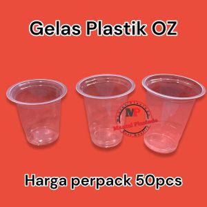 isi 50pcs Gelas plastik / cup gelas oz 1214 & 16oz