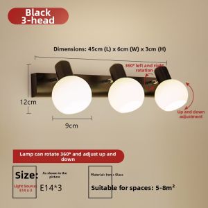 Modern Minimalist Bedroom Bathroom Makeup Desk Wall Lamp Replaceable Bulb Mirror Front Light No Punching Required Wall Lamp
