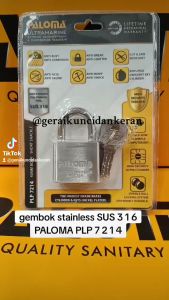 PALOMA PLP 7214 Gembok ULTRAMARINE SUS 316 40MM BODY - SHORT SHACKLE