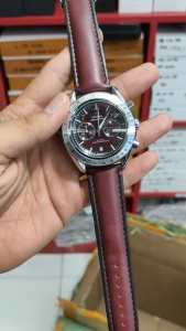 New SALE Jam Tangan Pria Tali Kulit Chrono Aktif Detik Samping Model gerak Metic Terlaris