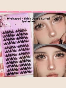 MONLEYTA | Natural Simulation Sunflower False Eyelashes Womens Small Flame Segmented Lazy Three-Step Single Cluster Transparent Stem