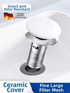 Non-slip Odor-proof Insect-proof Stainless Steel Press-fit Sink Strainer Plug