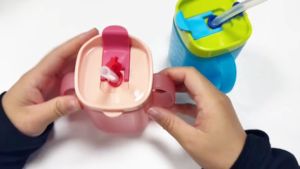 Mamibayi 2In1 Training Cup Bayi Duckbill Straw Cup Botol Minum Cangkir Anak 280ML