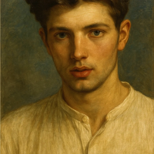 Tranh Nghệ thuật "Chàng Trai Mắt Xanh" VIETSMART ART - Sơn dầu 60 x 70cm