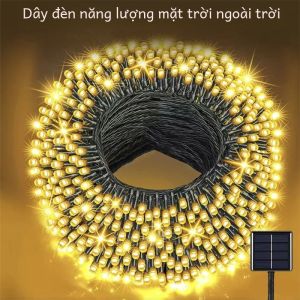 Đèn Năng Lượng Mặt Trời LED Chống Nước Ngoài Trời 5M/12M/22M Đèn Trang Trí Sân Vườn Tiệc Giáng Sinh Đường Phố