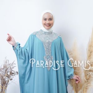 Baju Gamis Pesta Kaftan Ceruty Dress Muslim Mewah Jumbo
