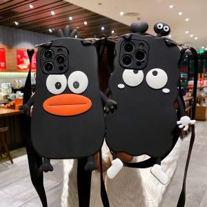 for Samsung Galaxy A15 A05 A05S A54 A34 A24 S24 S23 A04 A14 A02S A02 A03 A03S S21 S20 FE S22 S10 S9 S8 Plus Note 10 20 Ultra Strap Phone Case Cartoon Astronaut