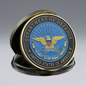 The Pentagon Department of Defense Gold Plated Commemorative Coins Army Navy Airforce America Military Souvenir Coin