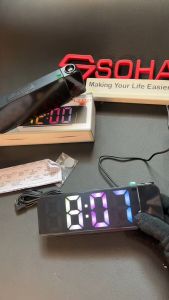 JD-8013 Jam Digital Proyektor Warna Rainbow LED Smart Alarm Design Simple dan Elegant Fitur Snooze Ada Suhu & Kalender