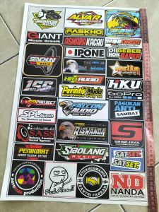 STIKER SOUNDSYSTEM JUMBO UKURAN 31cmX47cm | STIKER PACK ISI 31 | STIKER MURAH 1 LEMBAR