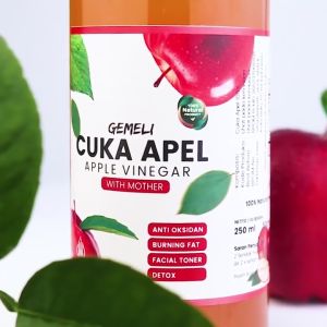 CUKA APEL ORIGINAL GEMELI (GRATIS ONGKIR) Cuka Apel 250ML500ML1L/Cuka Apel Original Buat Diminum/Cuka Apel Untuk Kesehatan & Diet/Apple Cinder Vinegar With Mother/Cuka Apel Untuk Obat & Diabetes/Cuka Sari Apel Asli Untuk KuitWajah/Cuka Apel Bragg