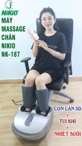 Máy massage chân máy massage bàn chân máy matxa bắp chân Nikio NK-187 - Công nghệ túi khí con lăn và nhiệt sưởi  5 chế độ matxa 9 cường độ OKBUY