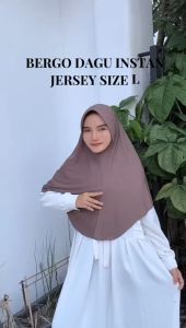 Hijab Instan Dagu Pet Malaysia Jilbab Malay Pet Jersey Size L - Buyana Store