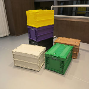 กล่องเก็บของแบบพับได้ขนาดใหญ่สไตล์ญี่ปุ่นสีพื้นสำหรับใช้ในบ้าน กล่องเก็บของสำหรับรถยนต์ กล่องเก็บของสำหรับขนย้าย กล่องเก็บของสำหรับใช้ในบ้าน