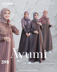 NEW ARRIVAL 2023 DRESS ETHICA AYUMI 398 -Salmon -Iron plum -Coffee -Rose Brown #Gamis TERBARU #Baju Wanita Remaja Dewasa Muslimah Busui Kualitas Premium Branded #COD #ORI