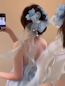 Kẹp Tóc Đuôi Ngựa Thắt Nút Bướm Hoa Ngọt Ngào 0UFMel0d Phụ Kiện Tóc Sau Đầu Cho Phụ Nữ