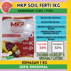 MKP SOIL FERTI KEMASAN 1KG | K 34% + P 52% | BOOSTER BUNGA DAN BUAH TANAMAN