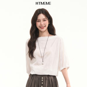 HTMEME | Áo Blouse Tay Trung Asymmetrical Flounced Đẹp và Độc Đáo Cho Mùa Hè