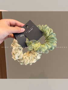WENZHU | Elegant Green Tulle Hair Tie Head Accessory