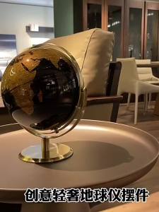 720° Rotating 32cm Large HD standard Globe Vintage balck globe  Nordic Entry Lux Ornaments R Earth World map gold Globe Big gold map art Living Room Office Study Desktop Model Wine Cabinet Home TV Decoration World Globe Swivel Map Geography